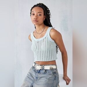 NWT BDG Urban Outfitters Chiara Vest Cropped Distressed L